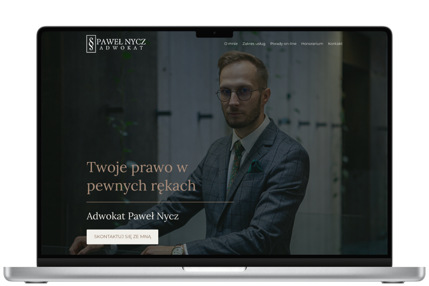 Strona firmy z branży prawniczej