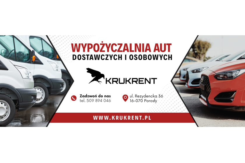 Grafika reklamująca wypożyczalnię samochodów
