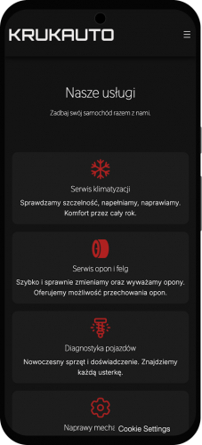 KRUKAUTO - Sekcja Oferta, urządzenie mobilne