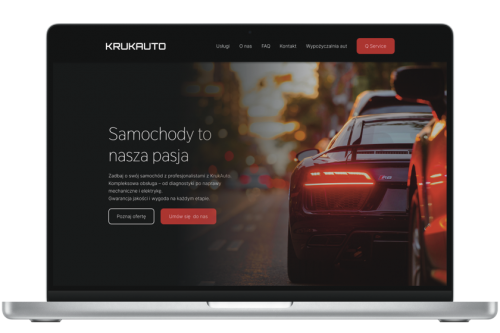 ARUKAUTO - Strona Główna, widok na laptopie